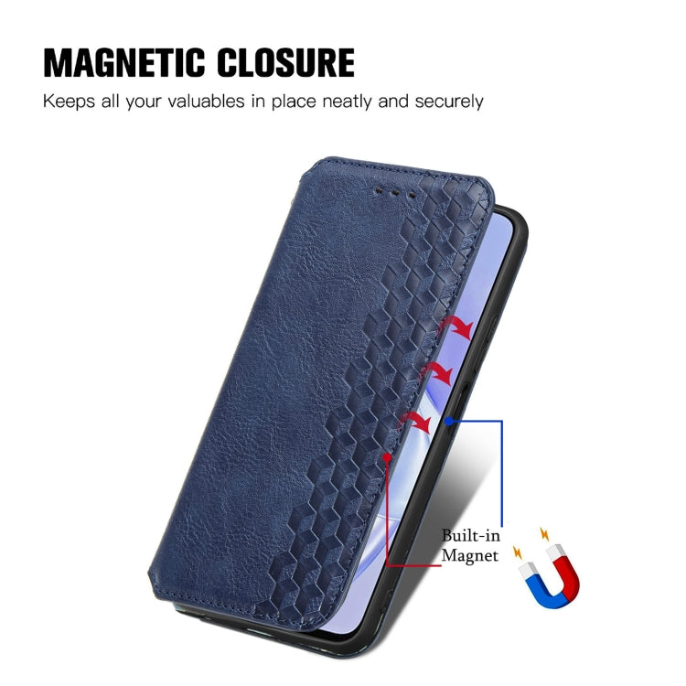 For Huawei nova 8 SE Youth Cubic Grid Pressed Horizontal Flip Magnetic PU Leather Case with Holder & Card Slots & Wallet
