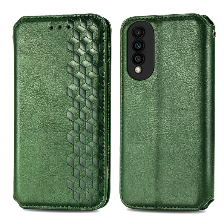 For Huawei nova 8 SE Youth Cubic Grid Pressed Horizontal Flip Magnetic PU Leather Case with Holder & Card Slots & Wallet