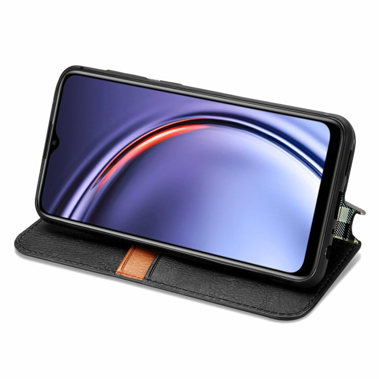 For Huawei Maimang 10 SE Cubic Grid Pressed Horizontal Flip Magnetic PU Leather Case with Holder & Card Slots & Wallet