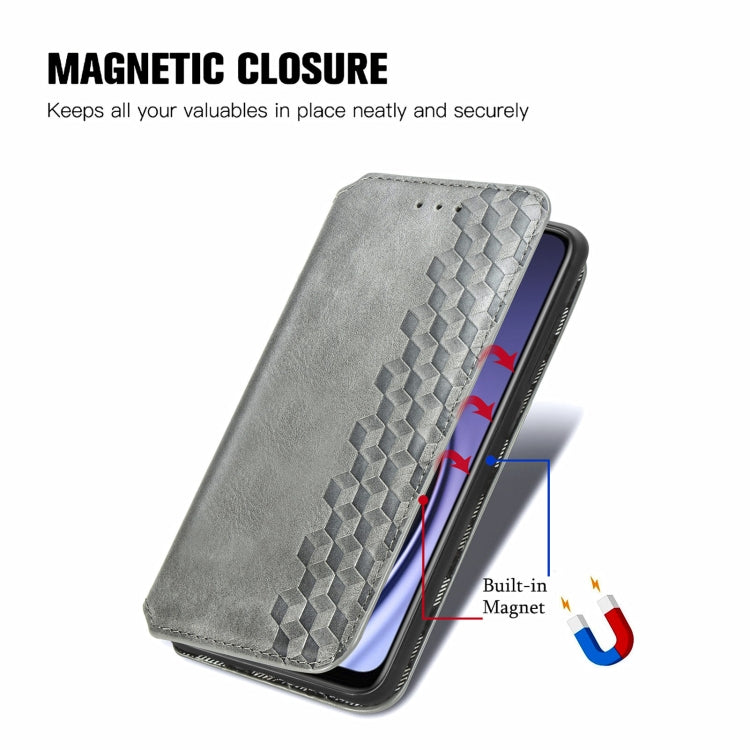 For Huawei Maimang 10 SE Cubic Grid Pressed Horizontal Flip Magnetic PU Leather Case with Holder & Card Slots & Wallet