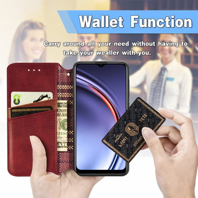 For Huawei Maimang 10 SE Cubic Grid Pressed Horizontal Flip Magnetic PU Leather Case with Holder & Card Slots & Wallet