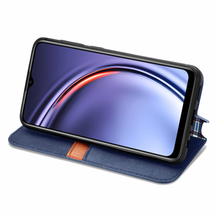 For Huawei Maimang 10 SE Cubic Grid Pressed Horizontal Flip Magnetic PU Leather Case with Holder & Card Slots & Wallet