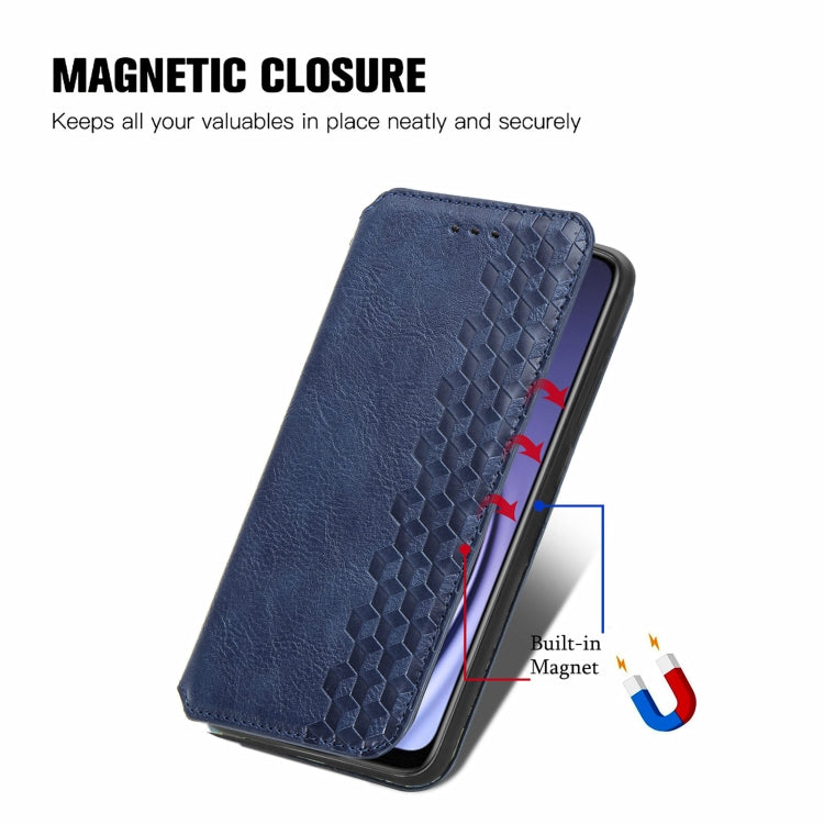 For Huawei Maimang 10 SE Cubic Grid Pressed Horizontal Flip Magnetic PU Leather Case with Holder & Card Slots & Wallet