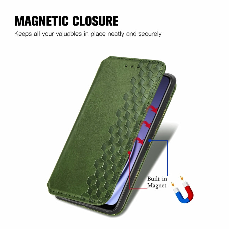 For Huawei Maimang 10 SE Cubic Grid Pressed Horizontal Flip Magnetic PU Leather Case with Holder & Card Slots & Wallet