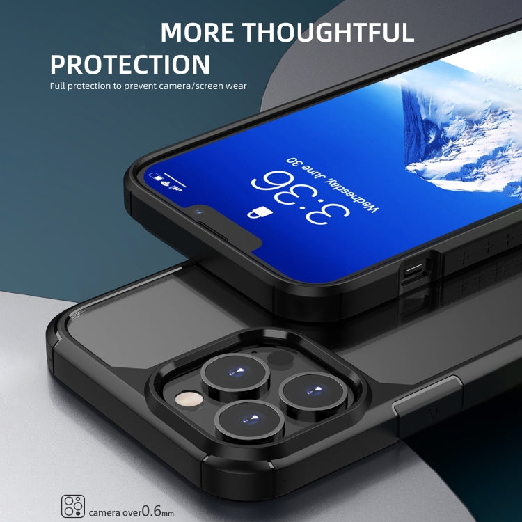 For iPhone 13 iPAKY Royal Armor Shockproof TPU + Clear PC Protective Case