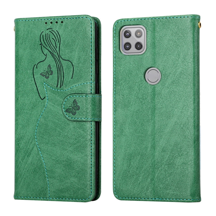 For Motorola Moto G 5G Beauty Girl Embossing Pattern Horizontal Flip Leather Case with Holder & Card Slot & Wallet & Photo Frame