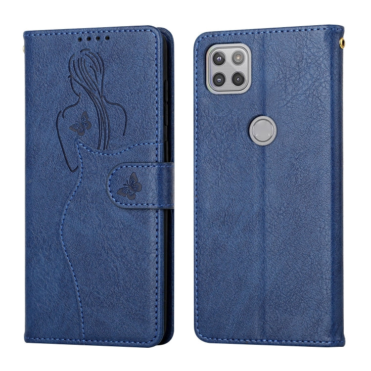 For Motorola Moto G 5G Beauty Girl Embossing Pattern Horizontal Flip Leather Case with Holder & Card Slot & Wallet & Photo Frame