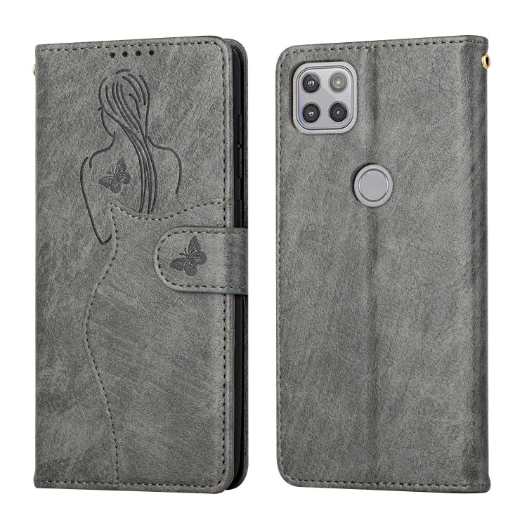 For Motorola Moto G 5G Beauty Girl Embossing Pattern Horizontal Flip Leather Case with Holder & Card Slot & Wallet & Photo Frame