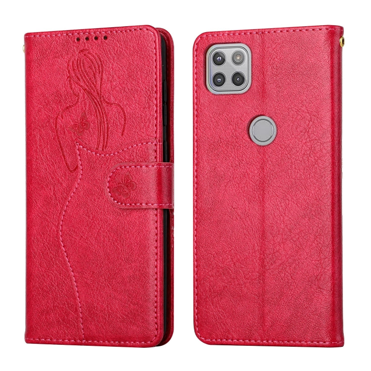 For Motorola Moto G 5G Beauty Girl Embossing Pattern Horizontal Flip Leather Case with Holder & Card Slot & Wallet & Photo Frame