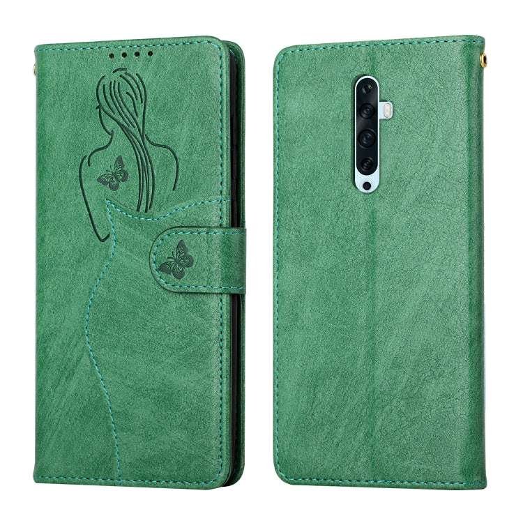 For OPPO Reno2 F Beauty Girl Embossing Pattern Horizontal Flip Leather Case with Holder & Card Slot & Wallet & Photo Frame