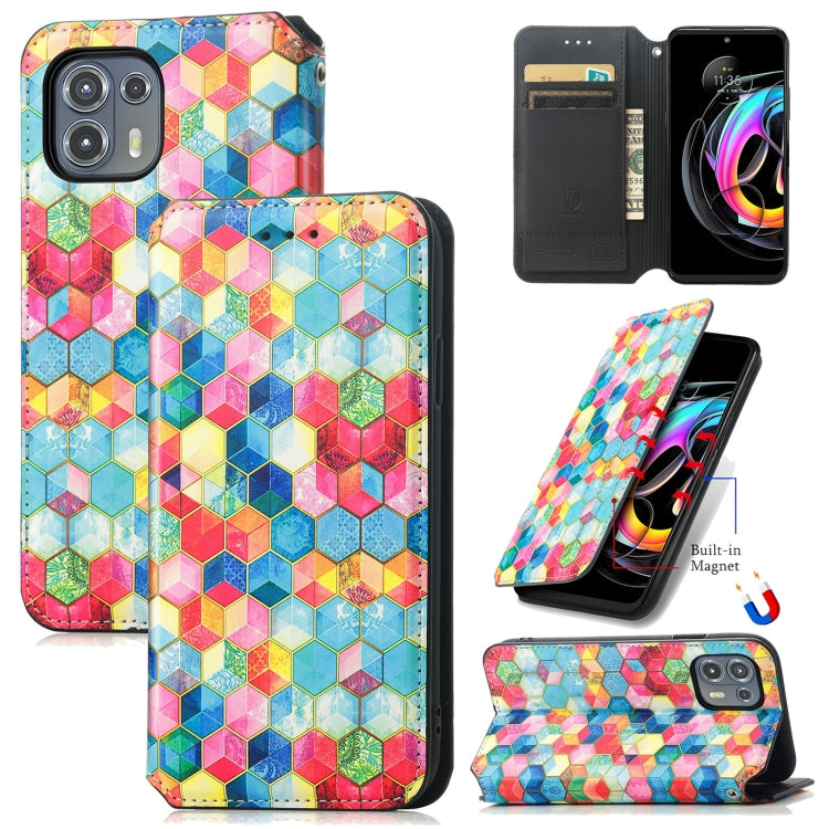 For Motorola Edge 20 Lite Colorful Magnetic Horizontal Flip PU Leather Case with Holder & Card Slot & Wallet