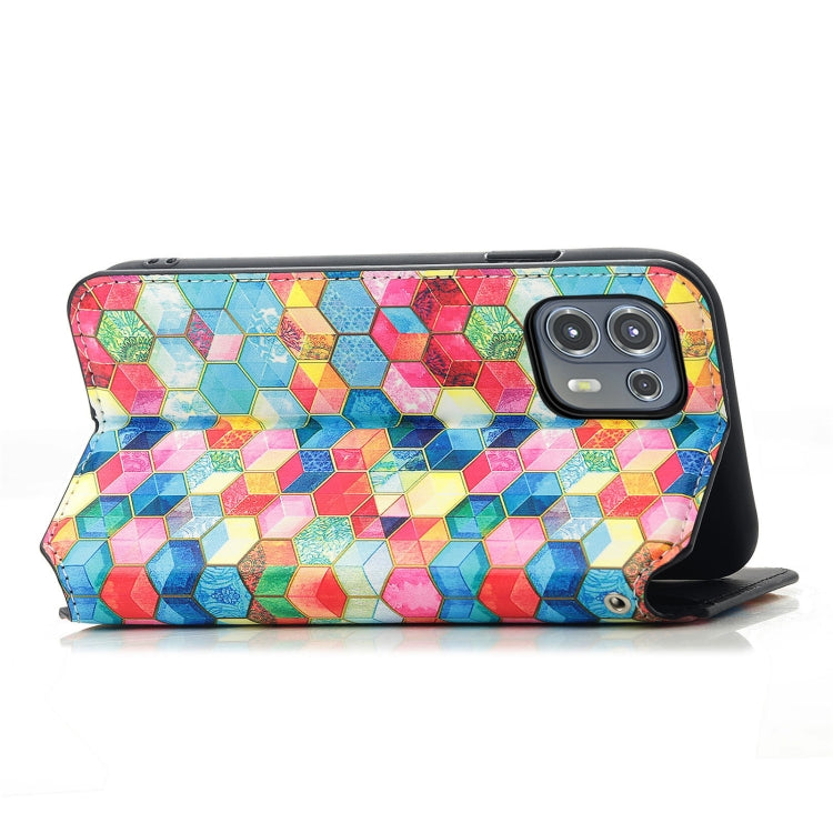 For Motorola Edge 20 Lite Colorful Magnetic Horizontal Flip PU Leather Case with Holder & Card Slot & Wallet