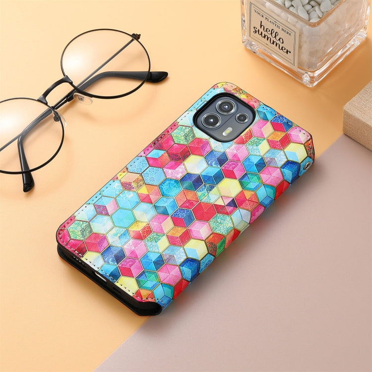 For Motorola Edge 20 Lite Colorful Magnetic Horizontal Flip PU Leather Case with Holder & Card Slot & Wallet