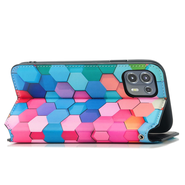 For Motorola Edge 20 Lite Colorful Magnetic Horizontal Flip PU Leather Case with Holder & Card Slot & Wallet