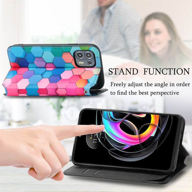 For Motorola Edge 20 Lite Colorful Magnetic Horizontal Flip PU Leather Case with Holder & Card Slot & Wallet