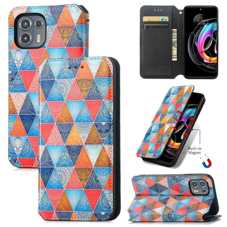 For Motorola Edge 20 Lite Colorful Magnetic Horizontal Flip PU Leather Case with Holder & Card Slot & Wallet