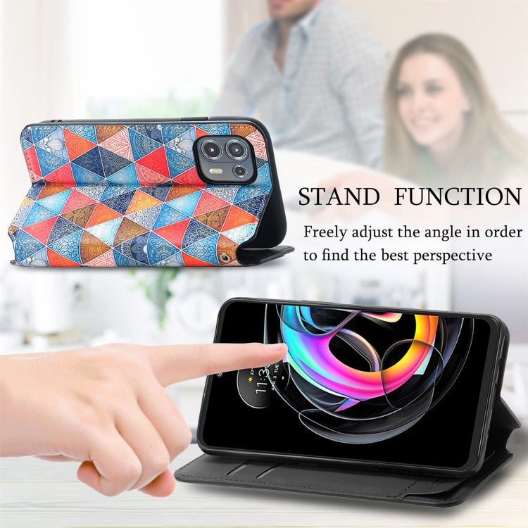 For Motorola Edge 20 Lite Colorful Magnetic Horizontal Flip PU Leather Case with Holder & Card Slot & Wallet