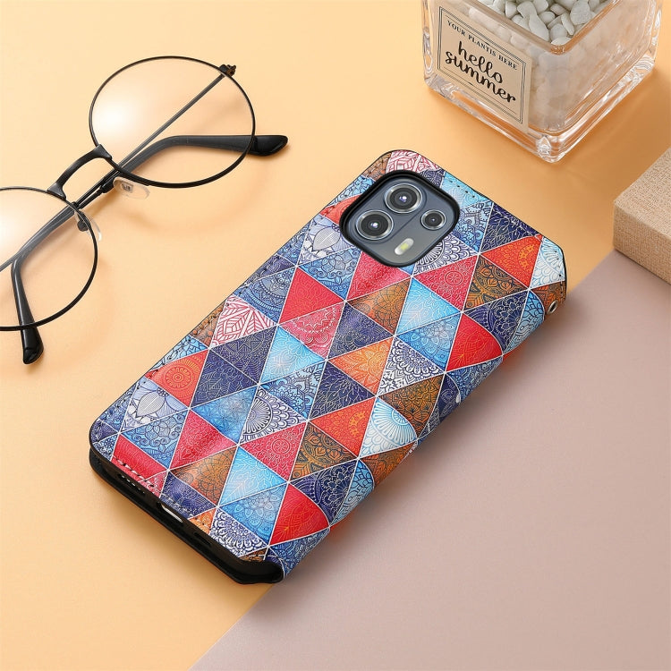 For Motorola Edge 20 Lite Colorful Magnetic Horizontal Flip PU Leather Case with Holder & Card Slot & Wallet