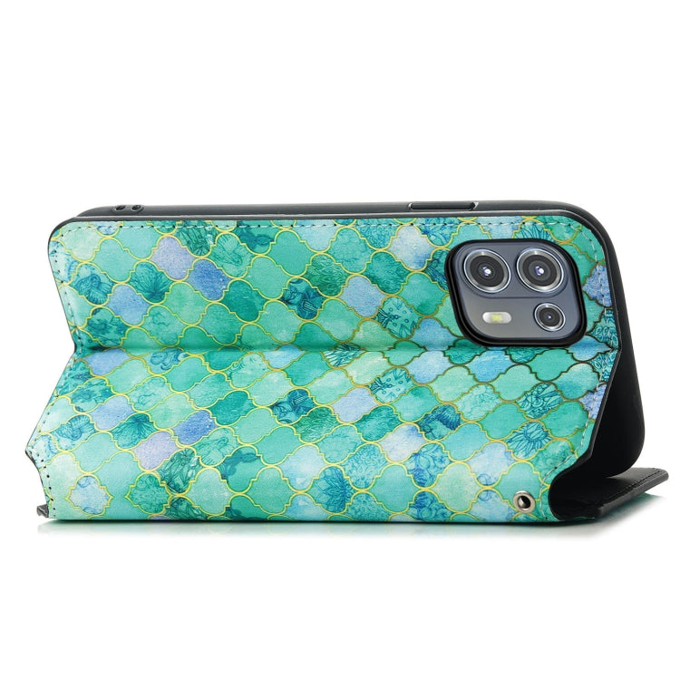 For Motorola Edge 20 Lite Colorful Magnetic Horizontal Flip PU Leather Case with Holder & Card Slot & Wallet