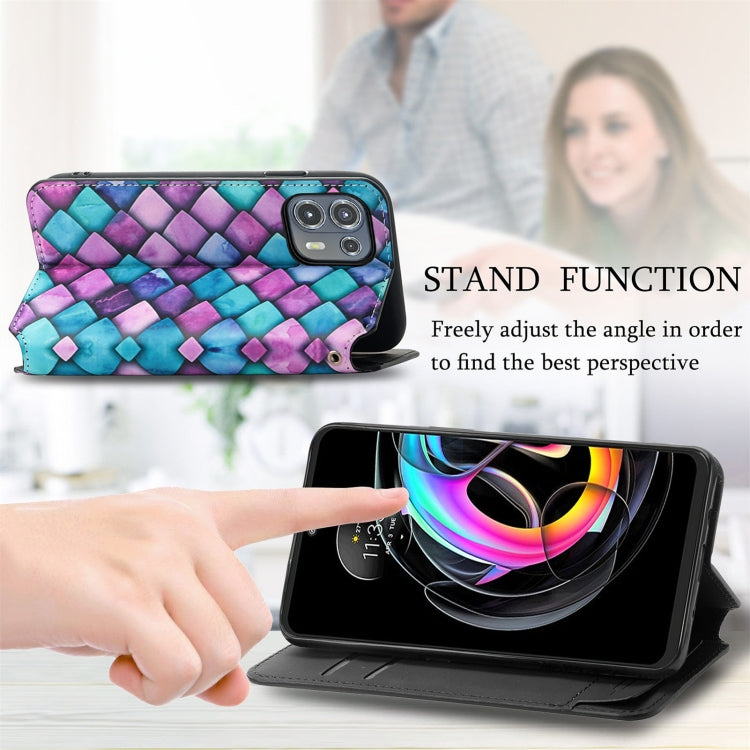 For Motorola Edge 20 Lite Colorful Magnetic Horizontal Flip PU Leather Case with Holder & Card Slot & Wallet