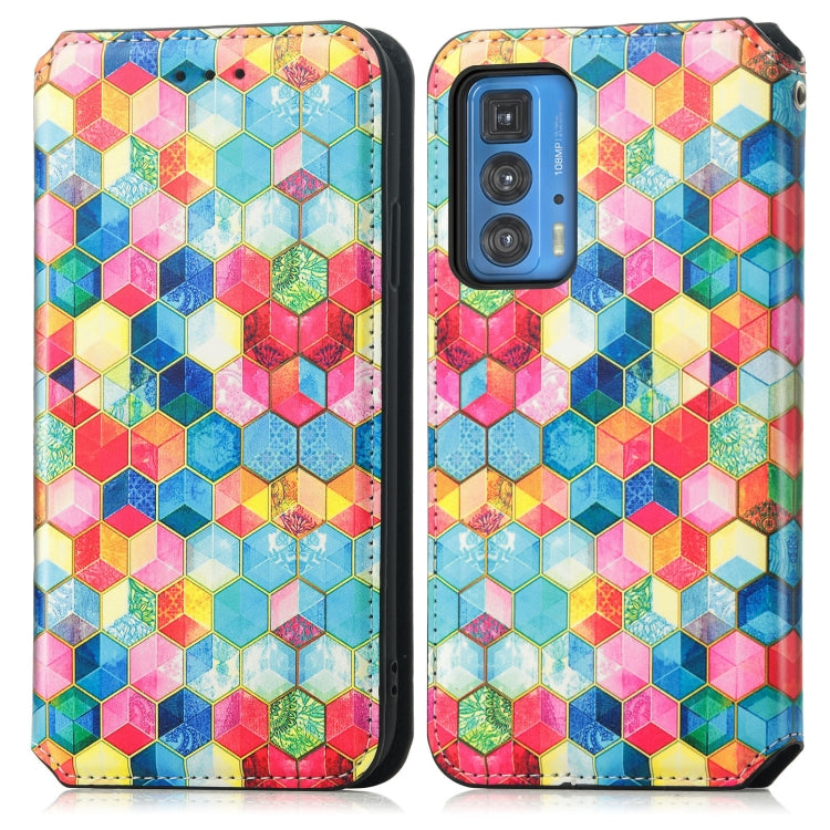 For Motorola Edge 20 Pro Colorful Magnetic Horizontal Flip PU Leather Case with Holder & Card Slot & Wallet