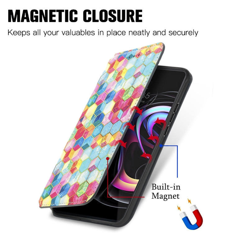 For Motorola Edge 20 Pro Colorful Magnetic Horizontal Flip PU Leather Case with Holder & Card Slot & Wallet