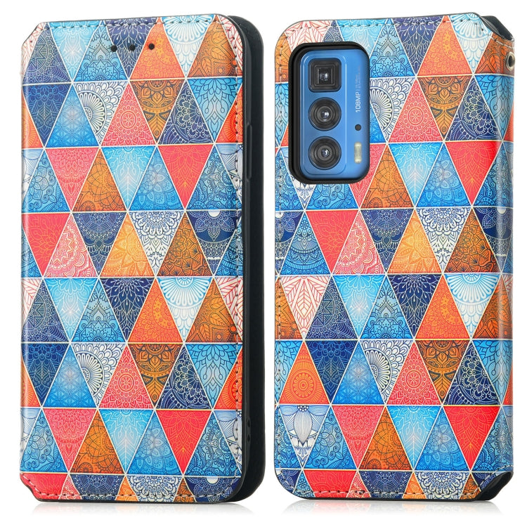 For Motorola Edge 20 Pro Colorful Magnetic Horizontal Flip PU Leather Case with Holder & Card Slot & Wallet