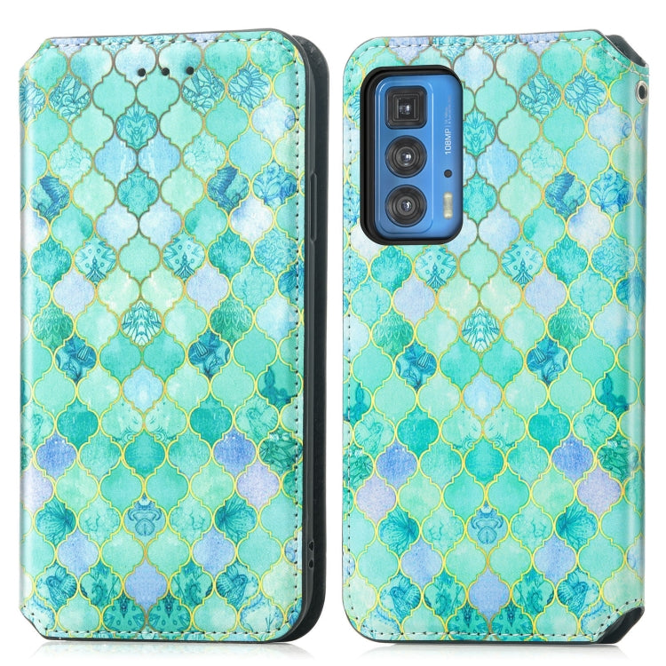 For Motorola Edge 20 Pro Colorful Magnetic Horizontal Flip PU Leather Case with Holder & Card Slot & Wallet