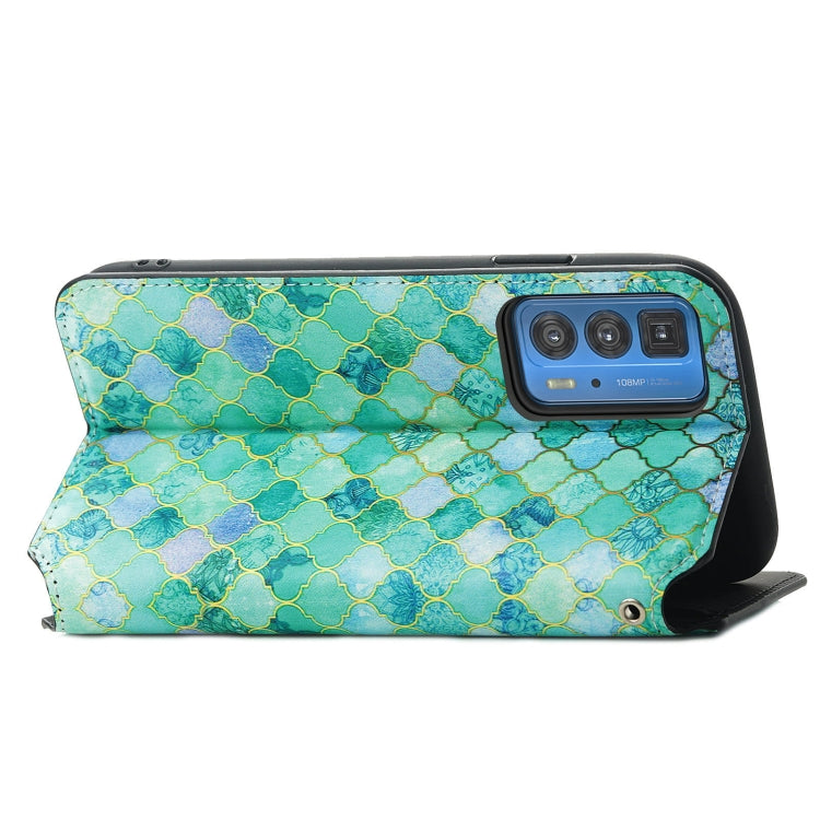 For Motorola Edge 20 Pro Colorful Magnetic Horizontal Flip PU Leather Case with Holder & Card Slot & Wallet