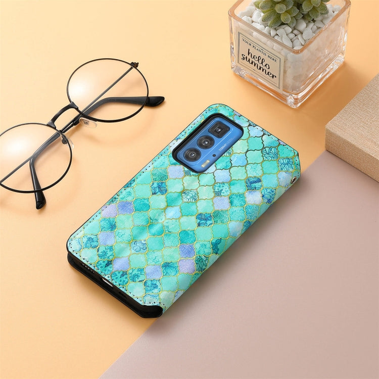 For Motorola Edge 20 Pro Colorful Magnetic Horizontal Flip PU Leather Case with Holder & Card Slot & Wallet