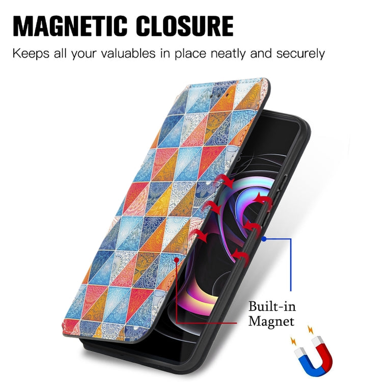 For Motorola Edge 20 Pro Colorful Magnetic Horizontal Flip PU Leather Case with Holder & Card Slot & Wallet