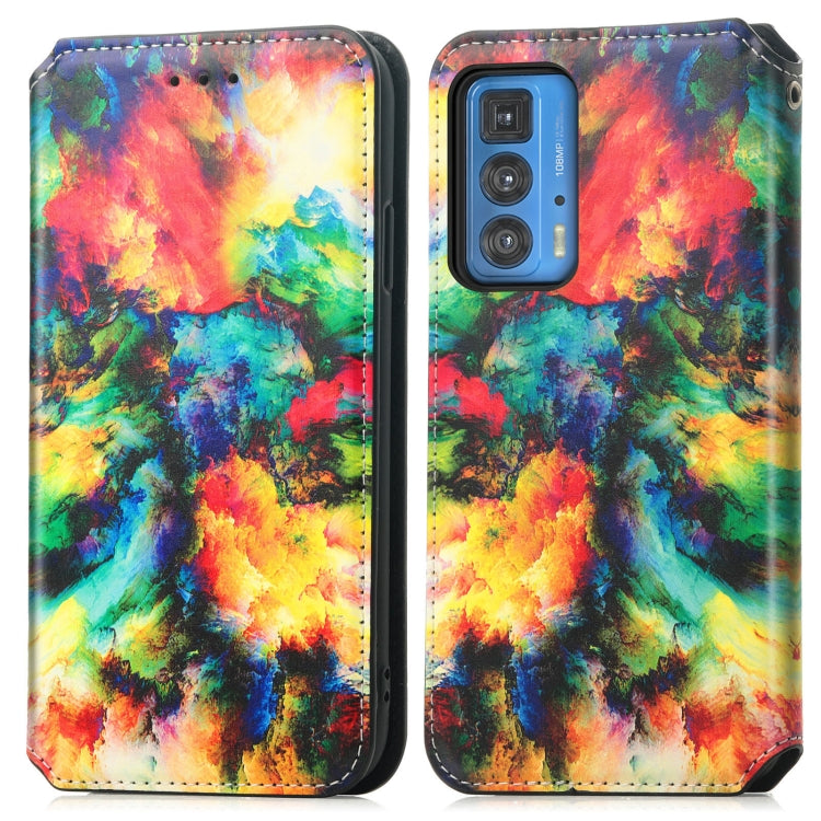 For Motorola Edge 20 Pro Colorful Magnetic Horizontal Flip PU Leather Case with Holder & Card Slot & Wallet