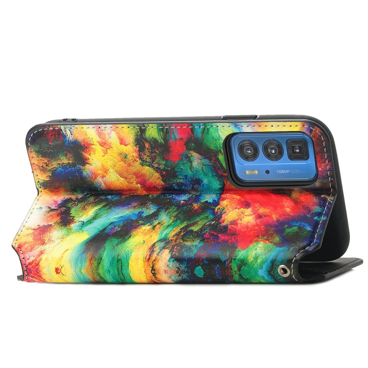 For Motorola Edge 20 Pro Colorful Magnetic Horizontal Flip PU Leather Case with Holder & Card Slot & Wallet
