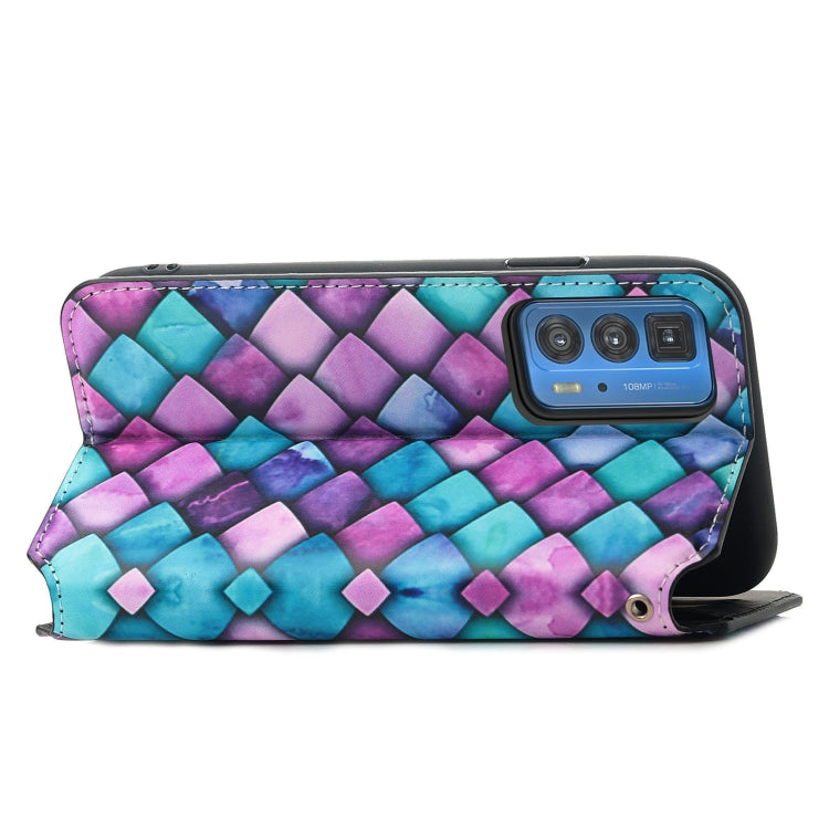 For Motorola Edge 20 Pro Colorful Magnetic Horizontal Flip PU Leather Case with Holder & Card Slot & Wallet
