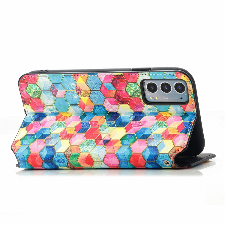 For Motorola Edge 20 Colorful Magnetic Horizontal Flip PU Leather Case with Holder & Card Slot & Wallet