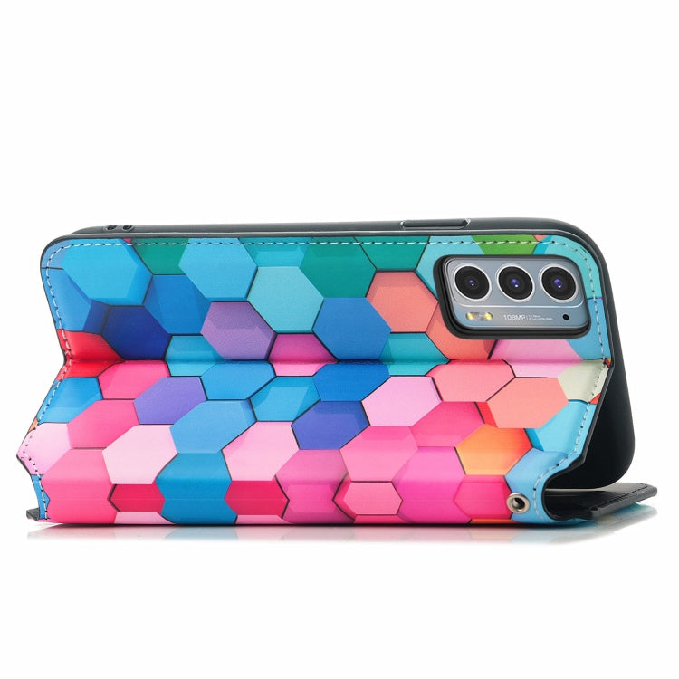 For Motorola Edge 20 Colorful Magnetic Horizontal Flip PU Leather Case with Holder & Card Slot & Wallet