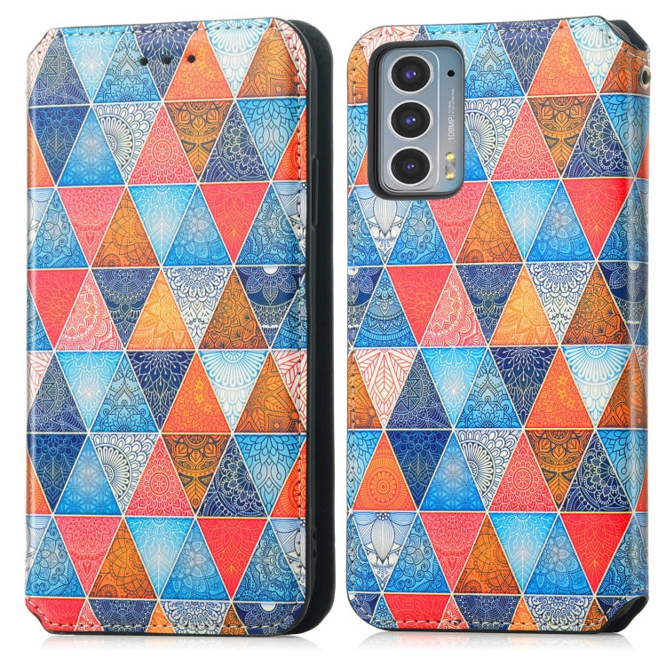 For Motorola Edge 20 Colorful Magnetic Horizontal Flip PU Leather Case with Holder & Card Slot & Wallet