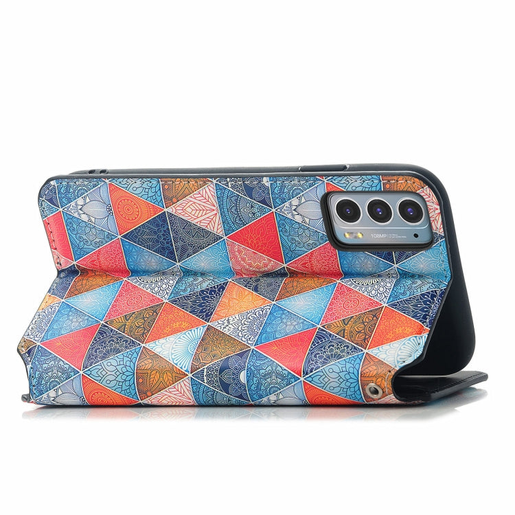 For Motorola Edge 20 Colorful Magnetic Horizontal Flip PU Leather Case with Holder & Card Slot & Wallet