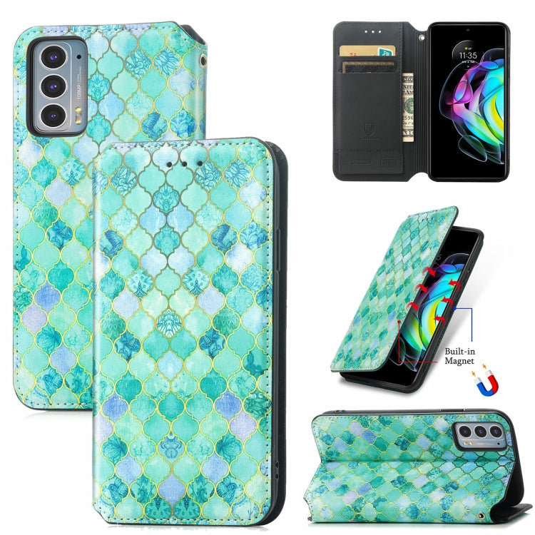 For Motorola Edge 20 Colorful Magnetic Horizontal Flip PU Leather Case with Holder & Card Slot & Wallet
