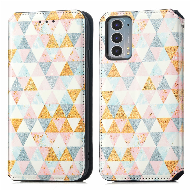 For Motorola Edge 20 Colorful Magnetic Horizontal Flip PU Leather Case with Holder & Card Slot & Wallet