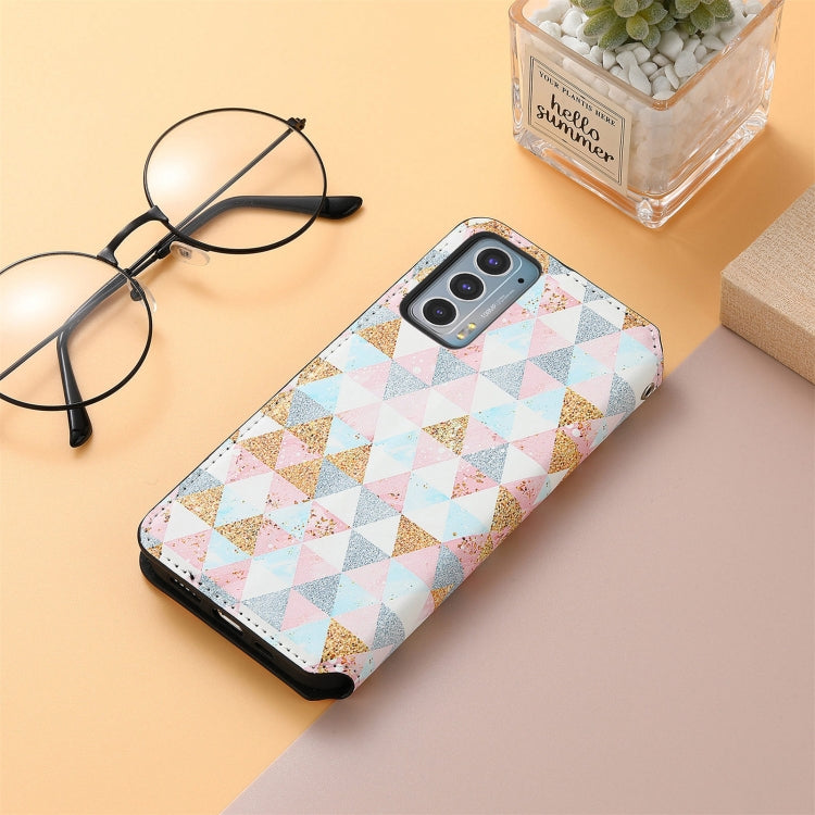 For Motorola Edge 20 Colorful Magnetic Horizontal Flip PU Leather Case with Holder & Card Slot & Wallet