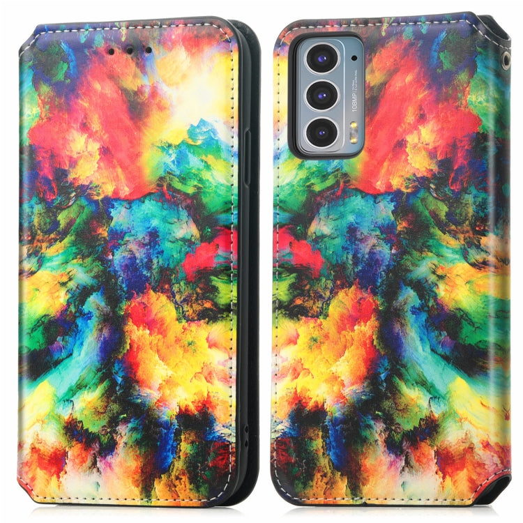 For Motorola Edge 20 Colorful Magnetic Horizontal Flip PU Leather Case with Holder & Card Slot & Wallet