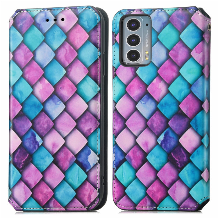 For Motorola Edge 20 Colorful Magnetic Horizontal Flip PU Leather Case with Holder & Card Slot & Wallet