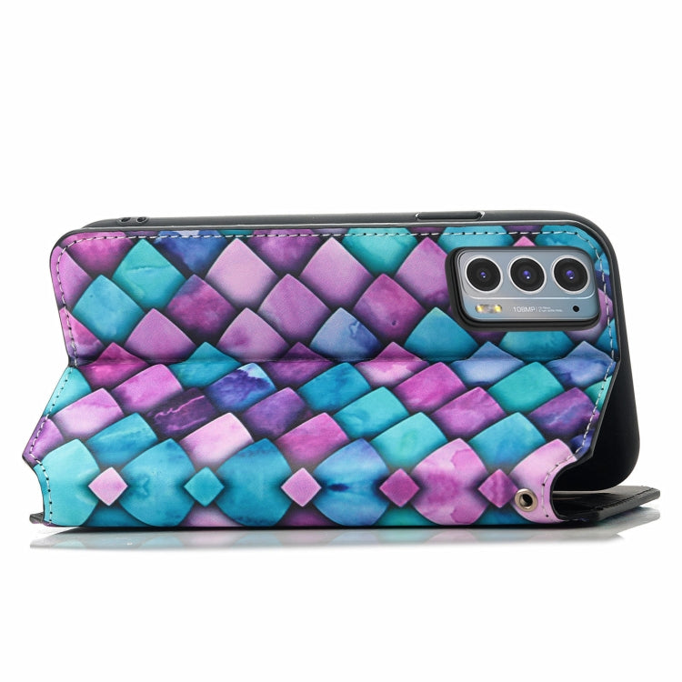 For Motorola Edge 20 Colorful Magnetic Horizontal Flip PU Leather Case with Holder & Card Slot & Wallet