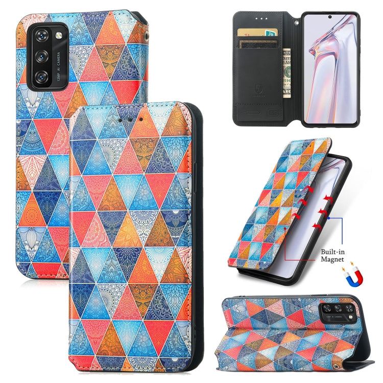 For Blackview A100 Colorful Magnetic Horizontal Flip PU Leather Case with Holder & Card Slot & Wallet