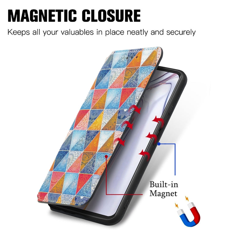 For Blackview A100 Colorful Magnetic Horizontal Flip PU Leather Case with Holder & Card Slot & Wallet