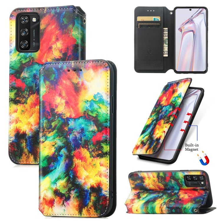 For Blackview A100 Colorful Magnetic Horizontal Flip PU Leather Case with Holder & Card Slot & Wallet
