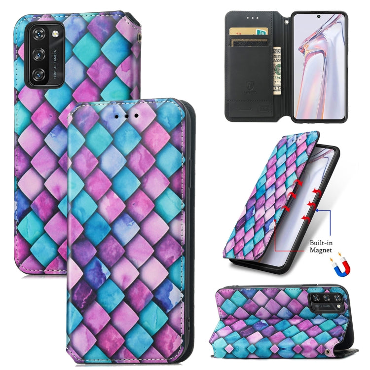 For Blackview A100 Colorful Magnetic Horizontal Flip PU Leather Case with Holder & Card Slot & Wallet