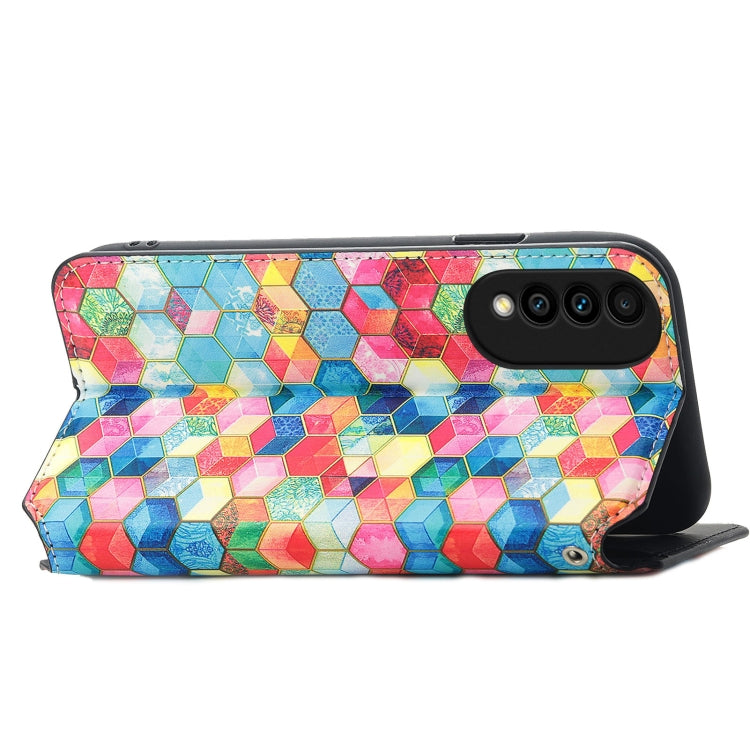 For Huawei nova 8 SE Youth Colorful Magnetic Horizontal Flip PU Leather Case with Holder & Card Slot & Wallet