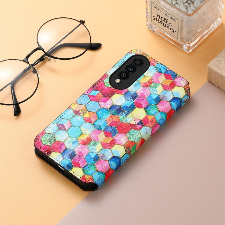 For Huawei nova 8 SE Youth Colorful Magnetic Horizontal Flip PU Leather Case with Holder & Card Slot & Wallet